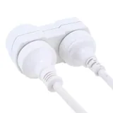 Adapter Double (Horizontal Right Hand) White 240V 10A Max Load 2400W – image 2