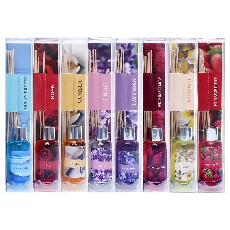 Reed Diffuser 50ml Glass Bottle with Cap & Sticks - 8 Assorted Scents - Rose, Ocean Breeze, Vanilla, Lilac, Wild Raspberry, Frangipani, Strawberry, Lavender – image 4