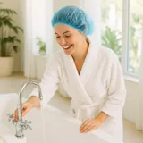 Shower Cap 8pk – Pink, Clear, Blue, Yellow – image 1