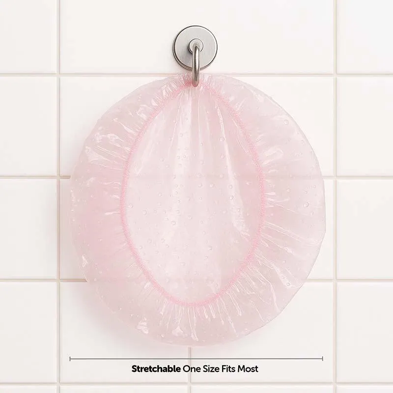 Shower Cap 8pk – Pink, Clear, Blue, Yellow – image 2