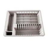 Dish Drying Rack with Tray 47cm X 36cm X 10cm - Assorted White & Grey – image 1