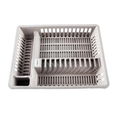 Dish Drying Rack with Tray 47cm X 36cm X 10cm - Assorted White & Grey