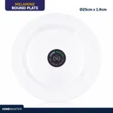 Melamine Plate Round Ø25cm X 1.9cm(h) - White – image 4