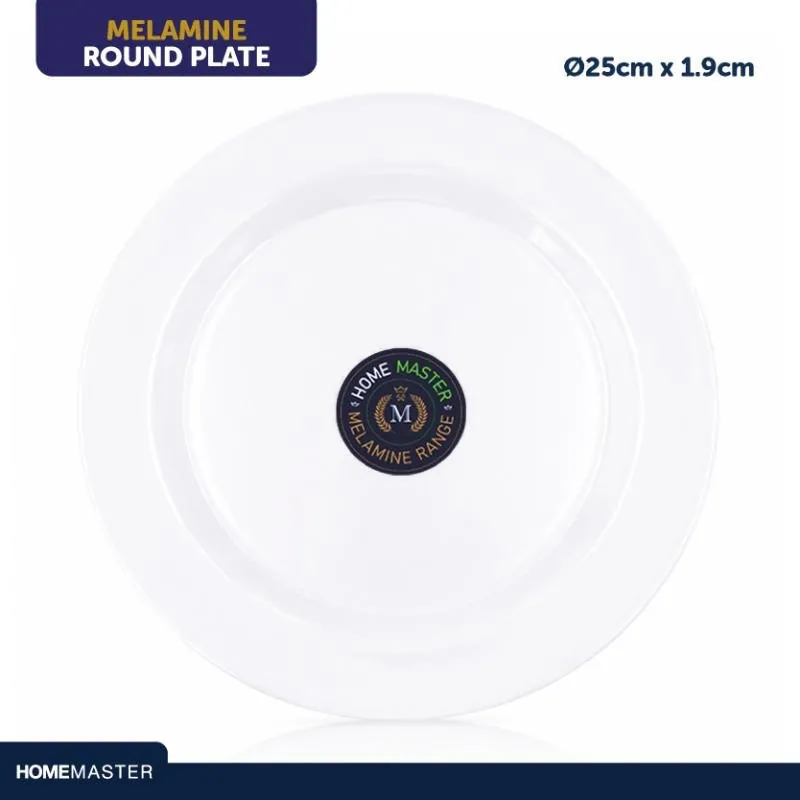 Melamine Plate Round Ø25cm X 1.9cm(h) - White – image 4