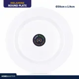 Melamine Plate Round Ø30cm X 1.9cm(h) - White – image 4