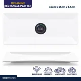 Melamine Platter Tray Rectangular 35cm X 15cm X 1.5cm - White – image 4