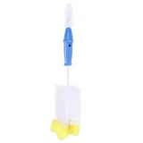 Baby Bottle & Teat Brush 2 in1 26cm X 5.5cm Pink, Blue & White – image 2