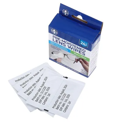 Moistened Lens Cleaning Wipes 24pk