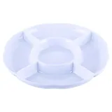 Melamine Platter Tray with 5 Section Divider Round Ø28cm X 3cm(h) - White – image 1