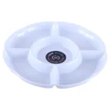 Melamine Platter Tray with 5 Section Divider Round Ø28cm X 3cm(h) - White – image 3