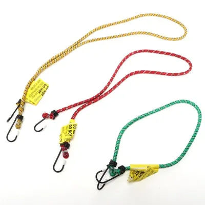 Bungee Cord Green, Red & Yellow 6pc Assorted Sizes (2 X 60cm, 2 X 90cm, 2 X 120cm)