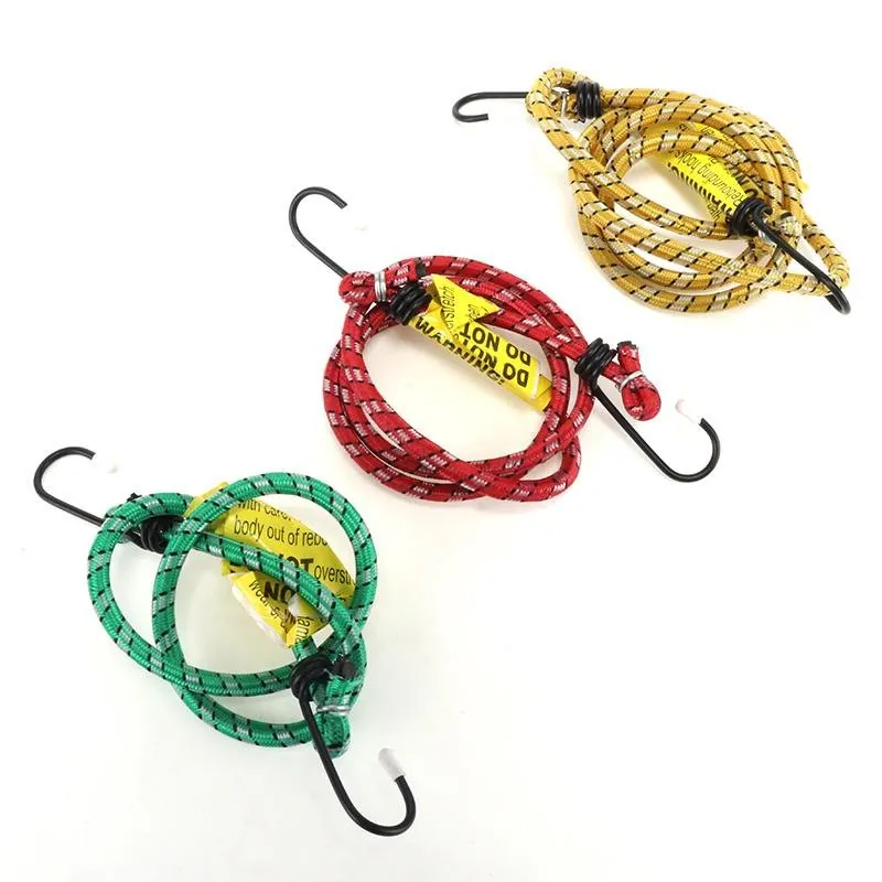 Bungee Cord Green, Red & Yellow 6pc Assorted Sizes (2 X 60cm, 2 X 90cm, 2 X 120cm) – image 2