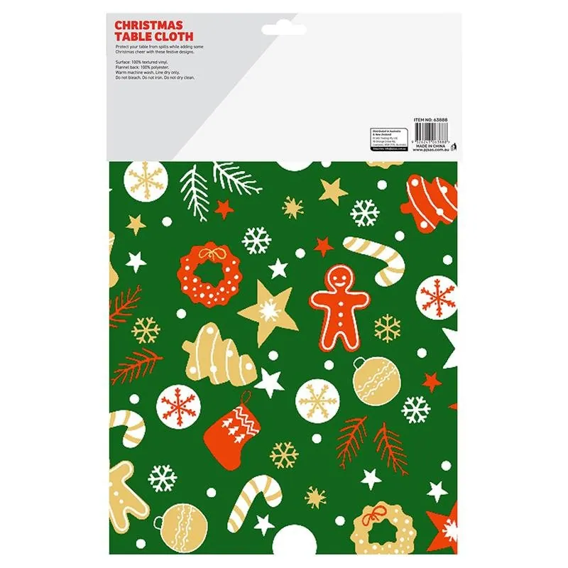 Table Cloth Flannel Backed Christmas 130cm X 175cm 4 Assorted Designs – image 2