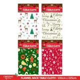 Table Cloth Flannel Backed Christmas 130cm X 225cm 4 Assorted Designs – image 3