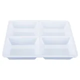 Melamine Platter Tray with 4 Section Divider Square 21cm X 2.5cm - White – image 1