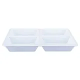 Melamine Platter Tray with 4 Section Divider Square 21cm X 2.5cm - White – image 2