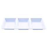 Melamine Platter Tray with 3 Section Divider Rectangular 33.5cm X 15.5cm X 2.5cm- White – image 1