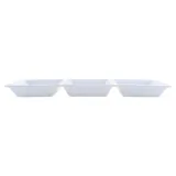 Melamine Platter Tray with 3 Section Divider Rectangular 33.5cm X 15.5cm X 2.5cm- White – image 2