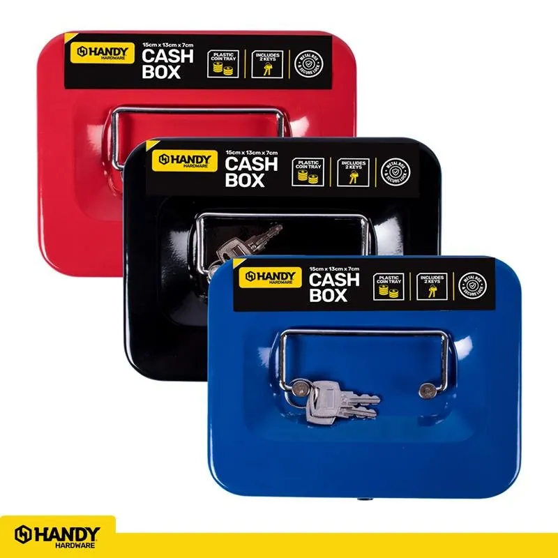 Cash Box Metal 15cm X 13cm X 7cm – image 4