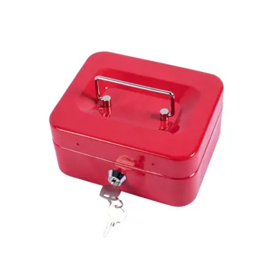 Cash Box Metal 15cm X 13cm X 7cm