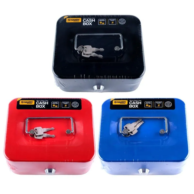 Cash Box Metal 15cm X 13cm X 7cm – image 3