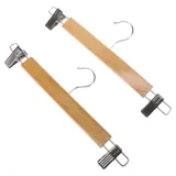 Coat Hanger Wooden with Clips 2pk – image 1