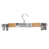 Coat Hanger Wooden with Clips 2pk – image 3