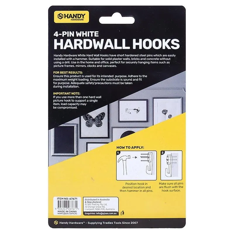 Hooks Hardwall Hangers Assorted Sizes 14pc (Holds Up To 5kg) – image 3