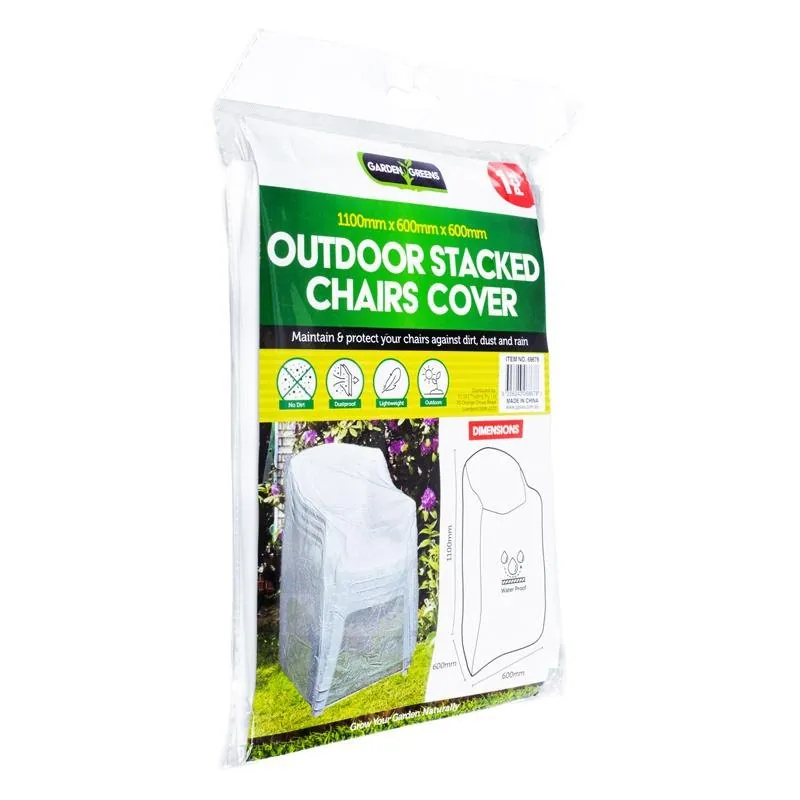 Outdoor Stacked Chair Cover 60cm X 60cm X 110cm White – image 2