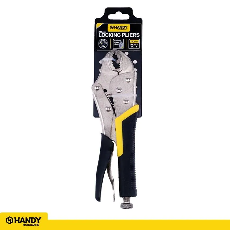 Locking Pliers Adjustable Carbon Steel Black & Yellow Comfort Grip Handle 250mm – image 4
