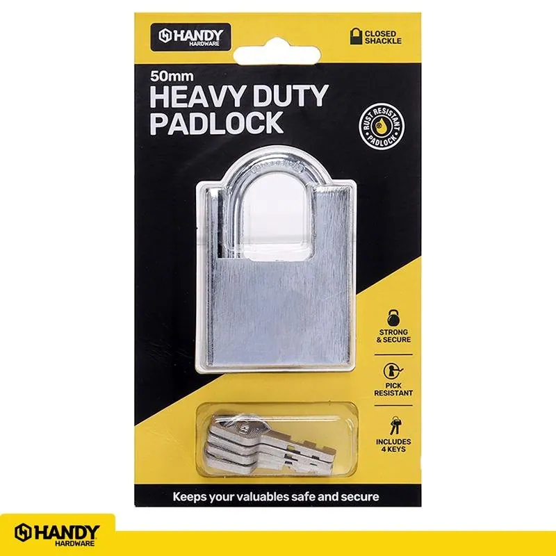 Padlock Heavy Duty 50mm Includes 4 Keys 1pk – image 4