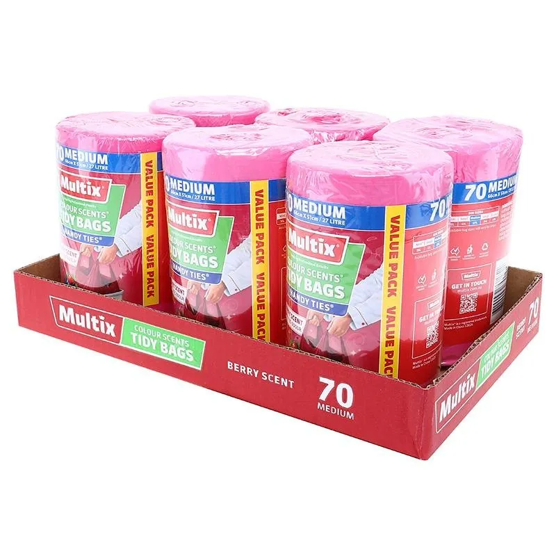 Multix Colour Scents Tidy Bags Medium Berry 70pk 27l – image 3