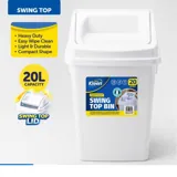 Swing Top Bin 20l Capacity - White – image 3