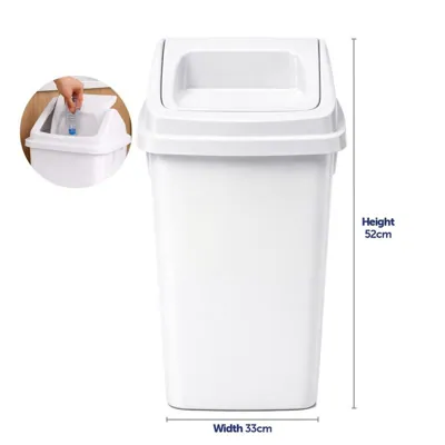 Swing Top Bin 20l Capacity - White