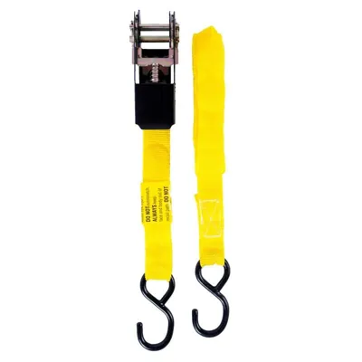 Ratchet Tie Down Yellow 4.5m X 25mm Max Weight 230kg