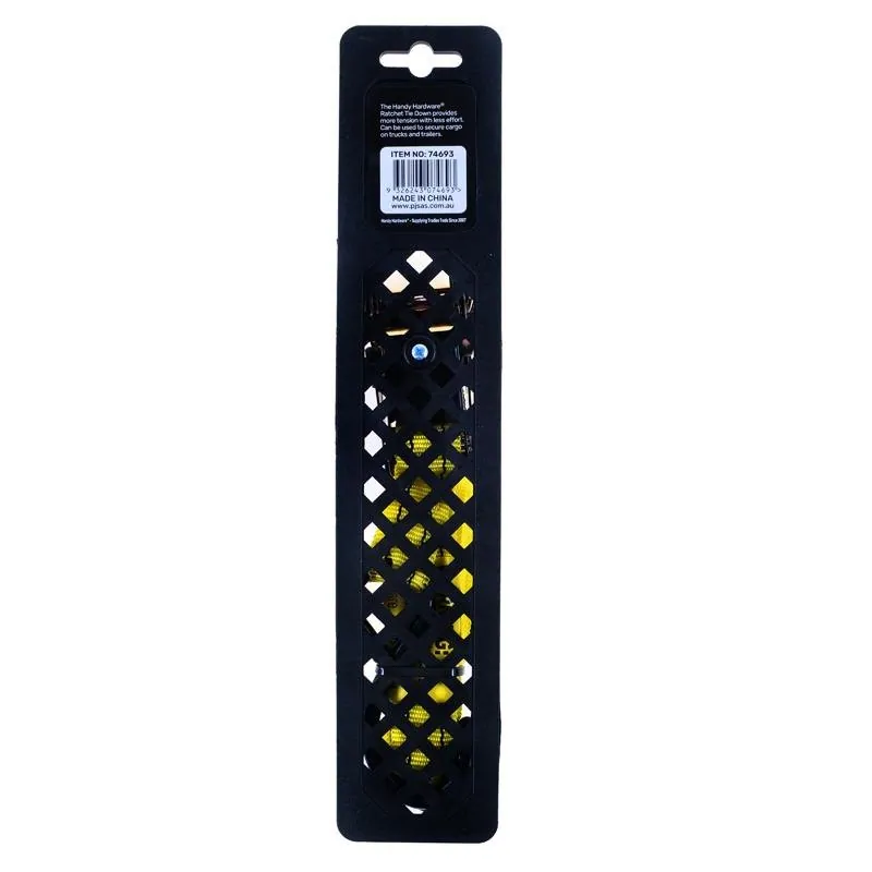 Ratchet Tie Down Yellow 4.5m X 25mm Max Weight 230kg – image 3