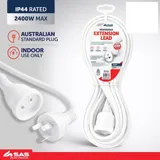 Extension Lead 10 Metre White 240V 10A Max Load 2400W – image 4