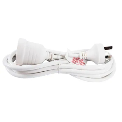 Extension Lead 3 Metre White 240V 10A Max Load 2400W