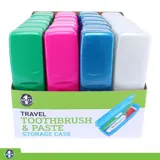 Toothbrush & Paste Travel Holder 19.5cm X 5.5cm - 4 Assorted Colours – image 4