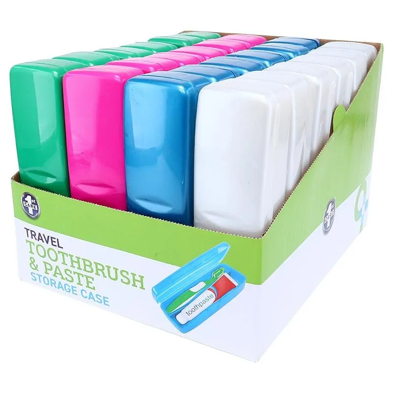 Toothbrush & Paste Travel Holder 19.5cm X 5.5cm - 4 Assorted Colours – image 3