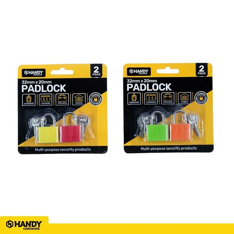 Padlock Colour Includes 3 Keys Per Lock 20mm 2pk – image 4