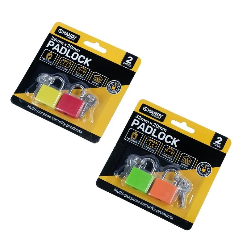 Padlock Colour Includes 3 Keys Per Lock 20mm 2pk – image 3