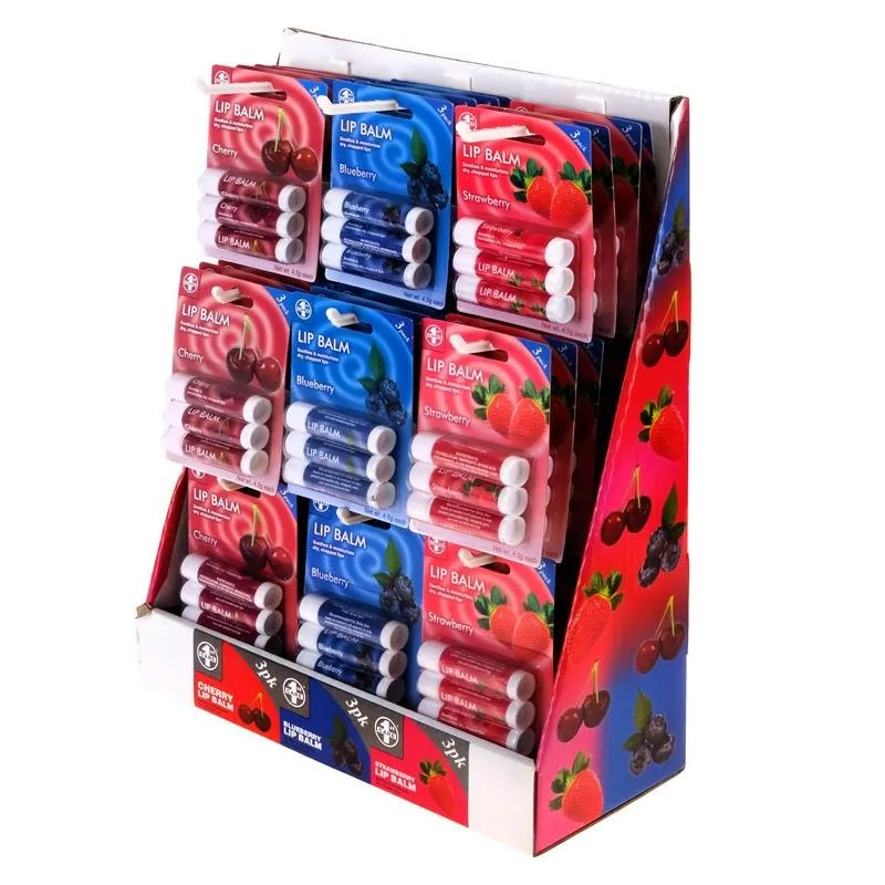 Lip Balm 4.5g 3pk - Assorted: Strawberry, Cherry, Blueberry – image 3