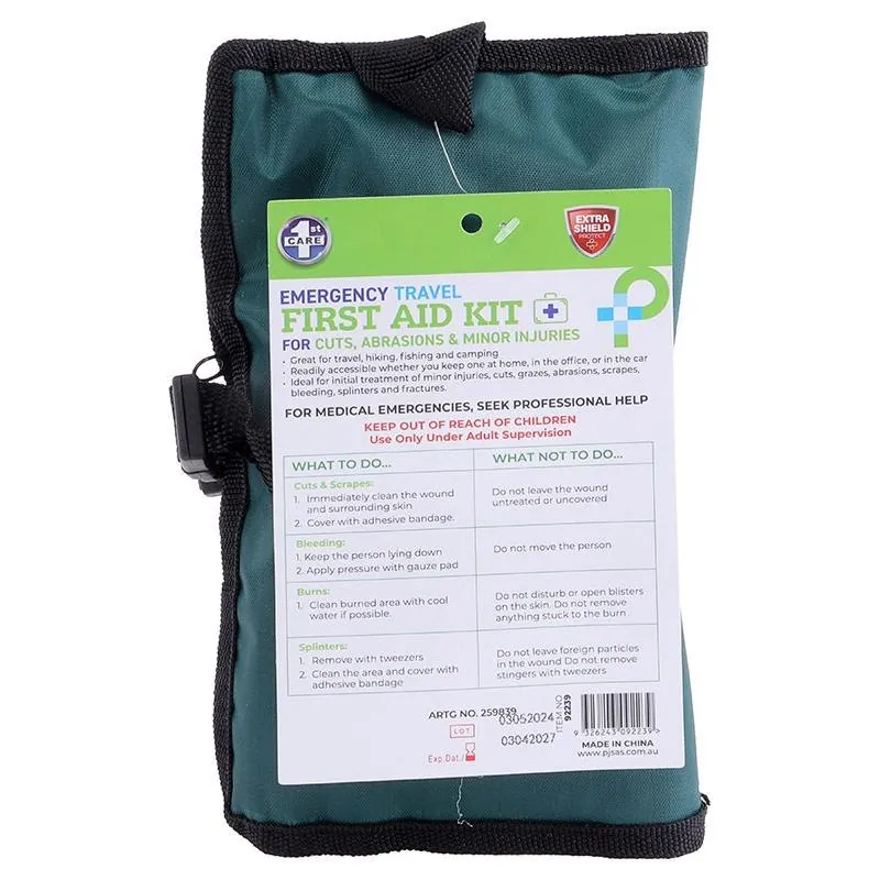 First Aid Kit Travel Essentials Assorted with Carry Case 57pc – image 3