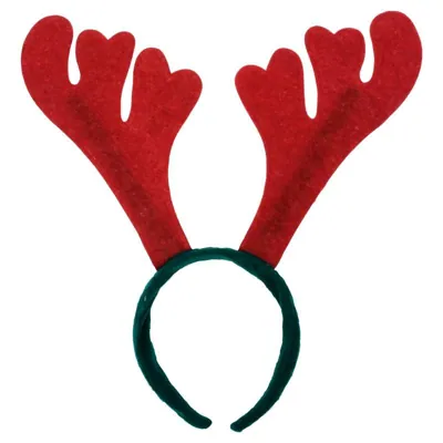Christmas Headband Antler 31.5cm X 35cm Red/Green