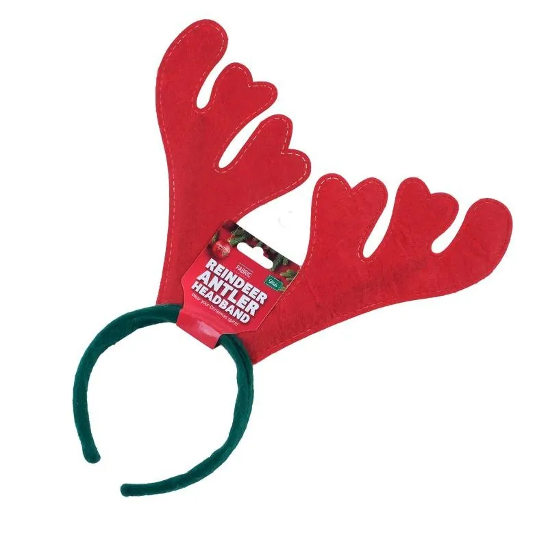 Christmas Headband Antler 31.5cm X 35cm Red/Green – image 3