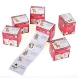 Gift Tag Adhesive Christmas 80pk 3.3cm X 5.7cm 5 Assorted Designs – image 2