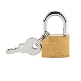 Padlock Solid Brass 18mm Includes 2 Keys Per Lock 2pk – image 1
