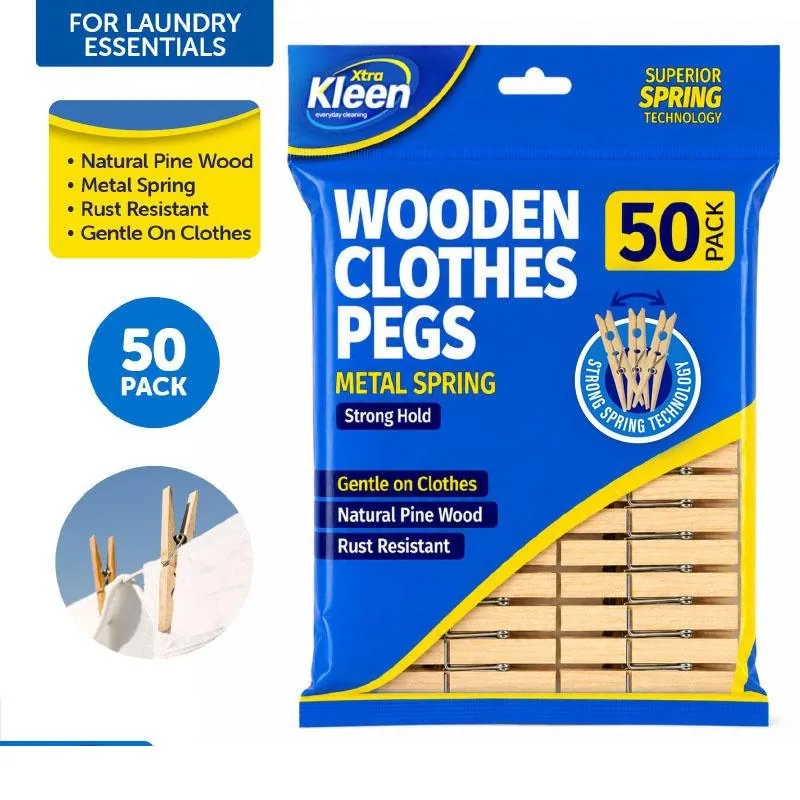 Pegs 50pk - Pine Wood – image 4