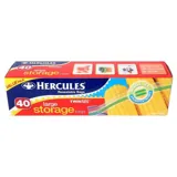 Hercules Storage Bags Resealable Twin Zip Large 40pk 27cm X 33cm – image 3